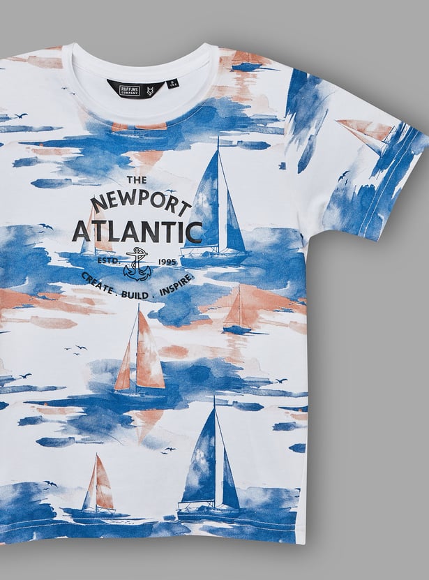 RUFF KIDS Boys Nautical Print T-shirt