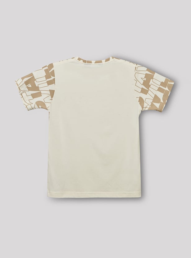 RUFF KIDS Boys Typographic Print T-shirt