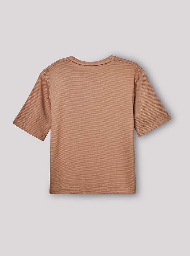 RUFF KIDS Boys Textured T-shirt