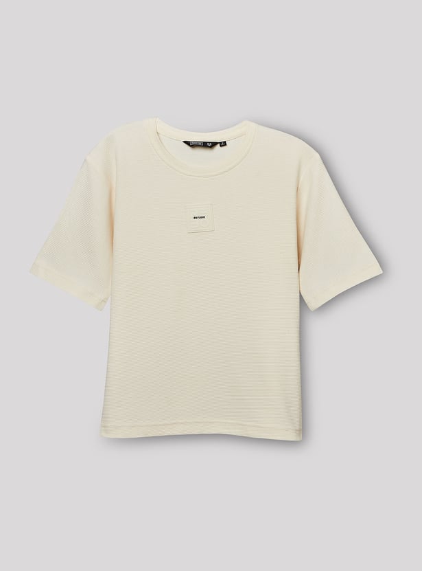 RUFF KIDS Boys Textured T-shirt