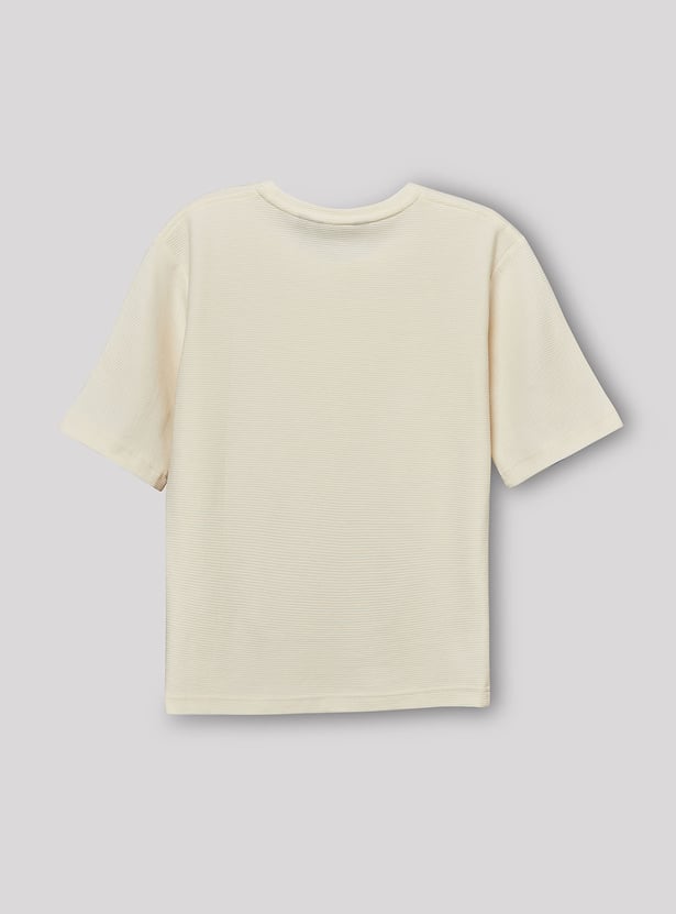 RUFF KIDS Boys Textured T-shirt