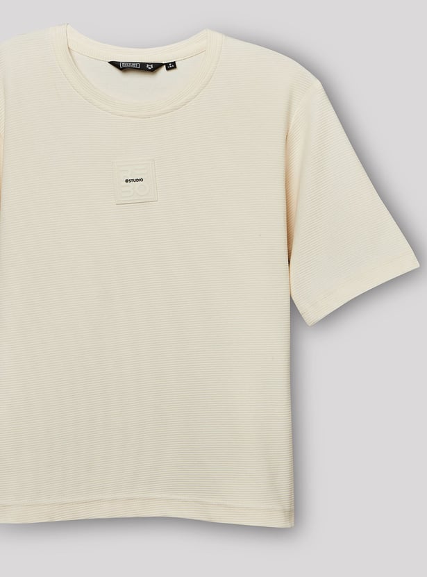 RUFF KIDS Boys Textured T-shirt