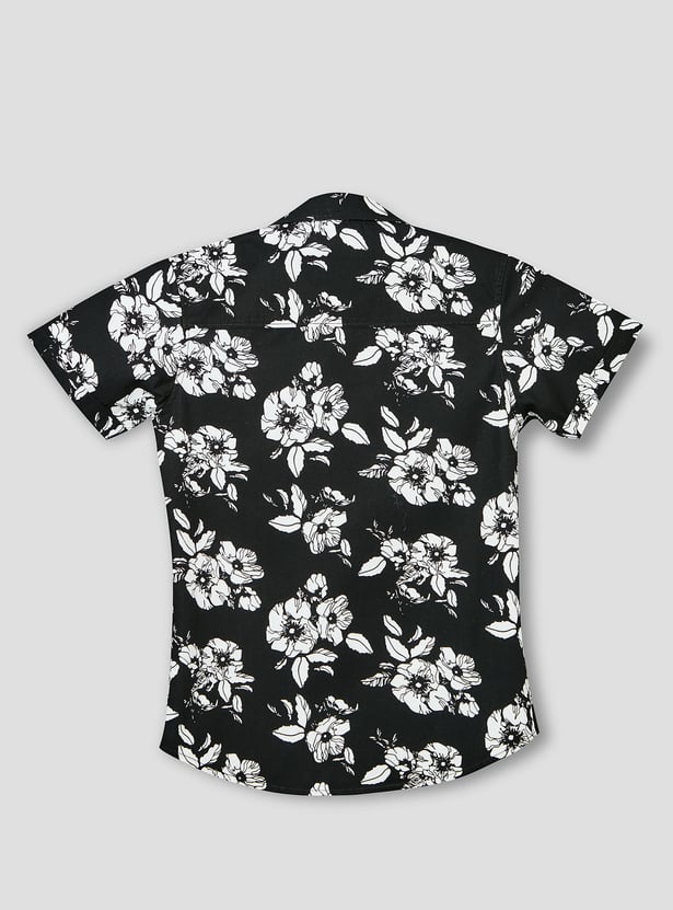 RUFF KIDS Floral Print Half Sleeves Shirt with T-shirt