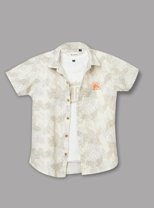 RUFF KIDS Printed Shirt with T-shirt