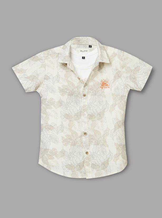RUFF KIDS Printed Shirt with T-shirt