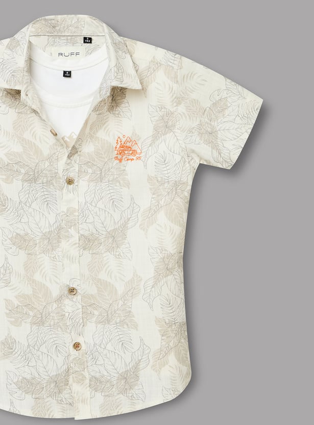 RUFF KIDS Printed Shirt with T-shirt