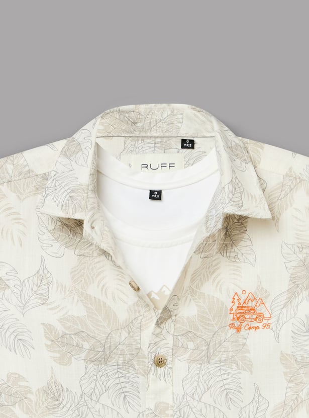 RUFF KIDS Printed Shirt with T-shirt
