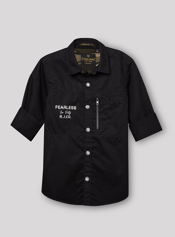 RUFF KIDS Printed Full Sleeves Shirt