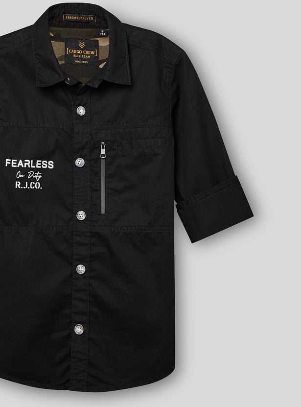 RUFF KIDS Printed Full Sleeves Shirt