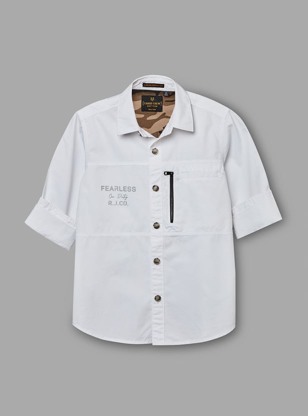 RUFF KIDS Printed Full Sleeves Shirt