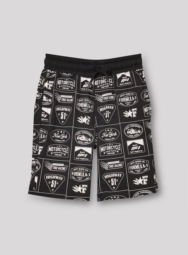 RUFF KIDS Boys Graphic Print Regular Shorts