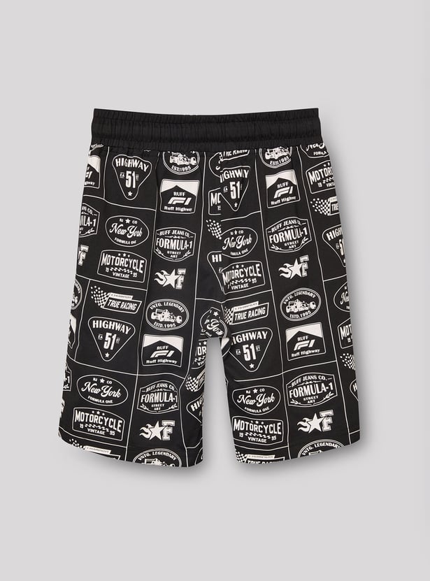 RUFF KIDS Boys Graphic Print Regular Shorts