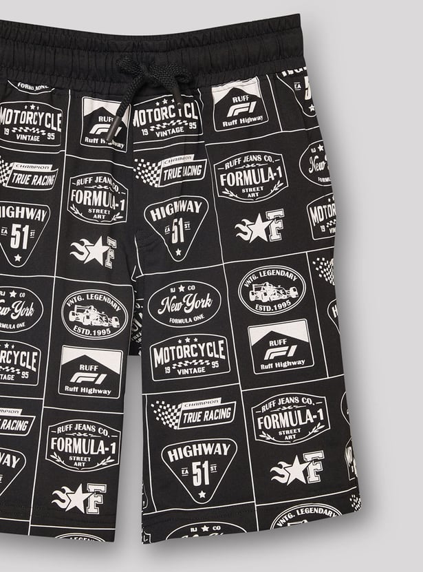 RUFF KIDS Boys Graphic Print Regular Shorts