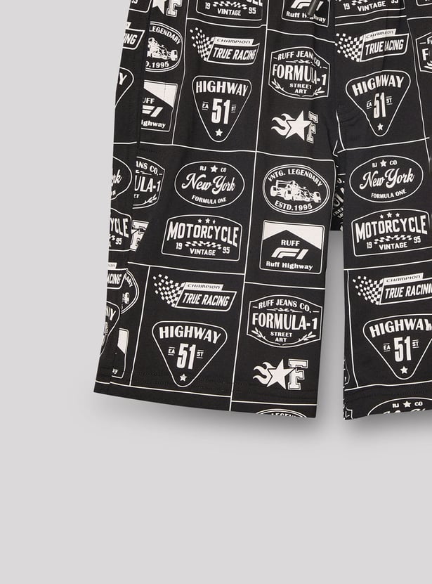 RUFF KIDS Boys Graphic Print Regular Shorts