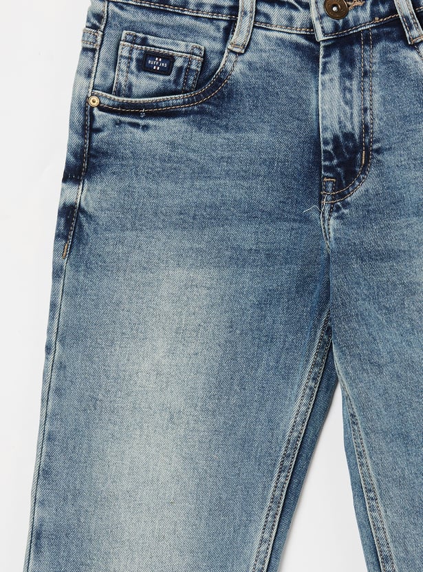 RUFF KIDS Boys Stonewashed Straight Fit Jeans