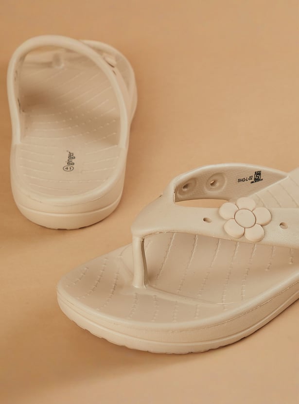 GINGER Floral Embossed Flip Flops