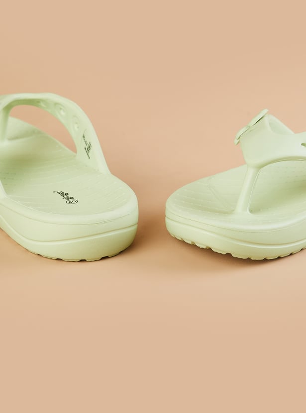 GINGER Floral Embossed Flip Flops