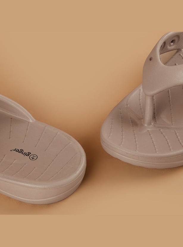 GINGER Floral Embossed Flip Flops