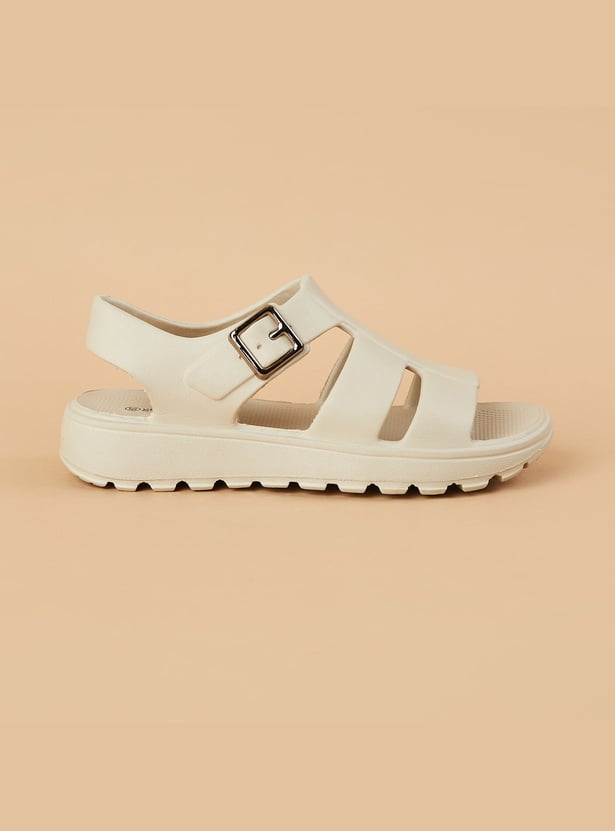 GINGER Solid Open Toe Flip Flops