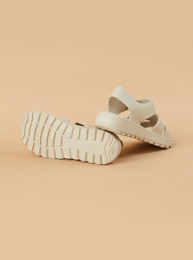 GINGER Solid Open Toe Flip Flops