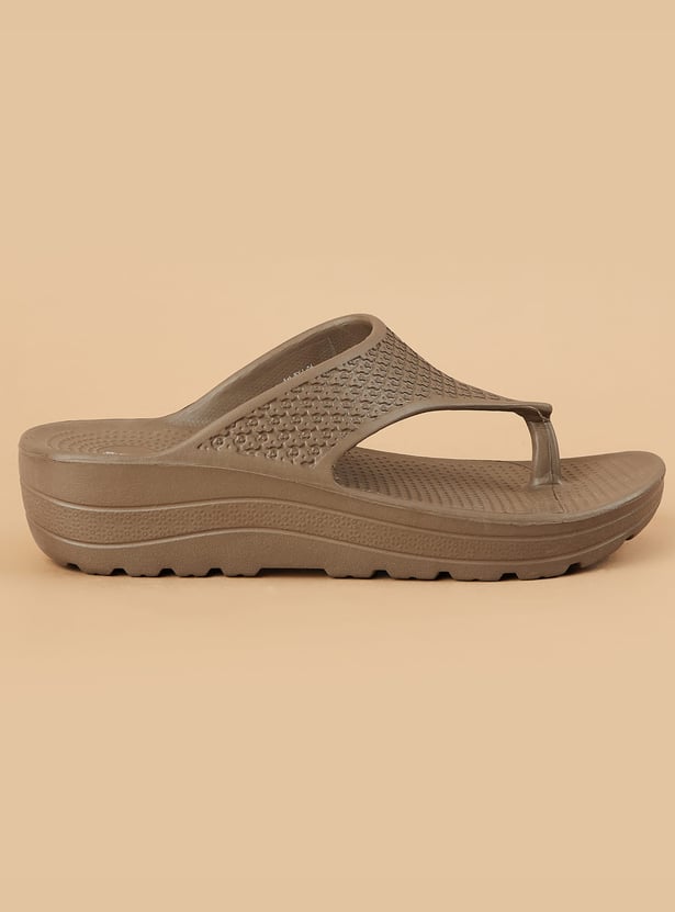 BRAND Embossed Flip Flops