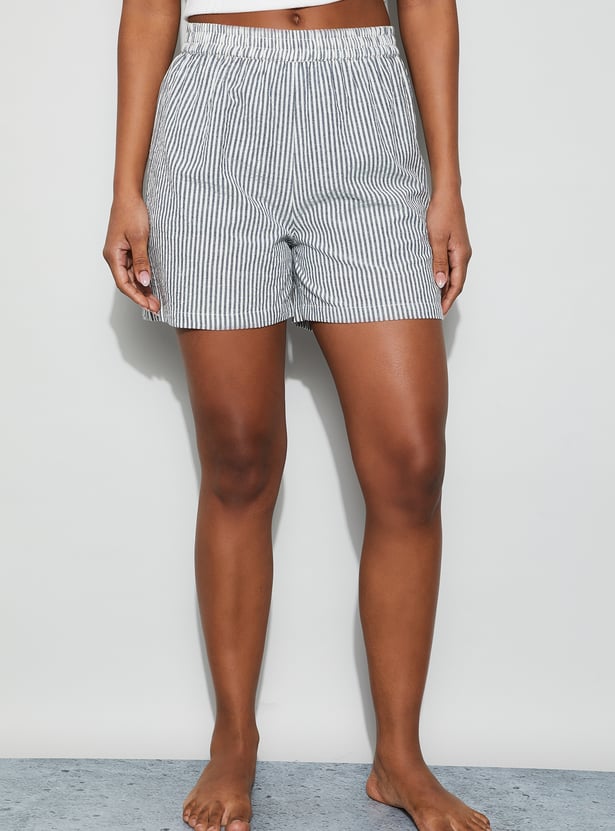 GINGER Striped Lounge Shorts
