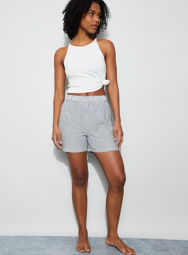 GINGER Striped Lounge Shorts