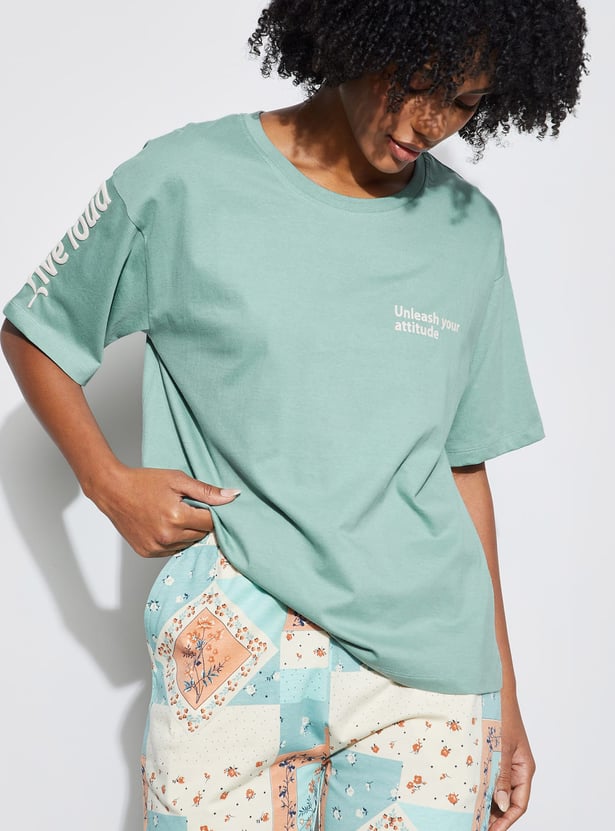 GINGER Typographic Print Lounge T-shirt