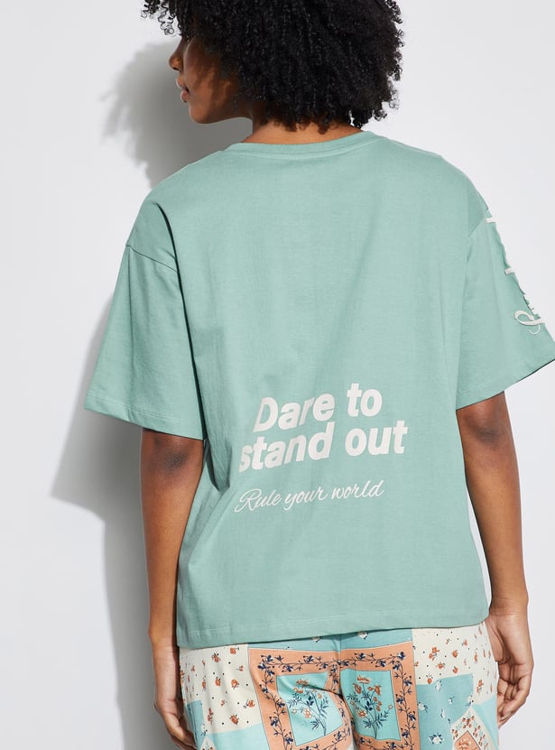 GINGER Typographic Print Lounge T-shirt
