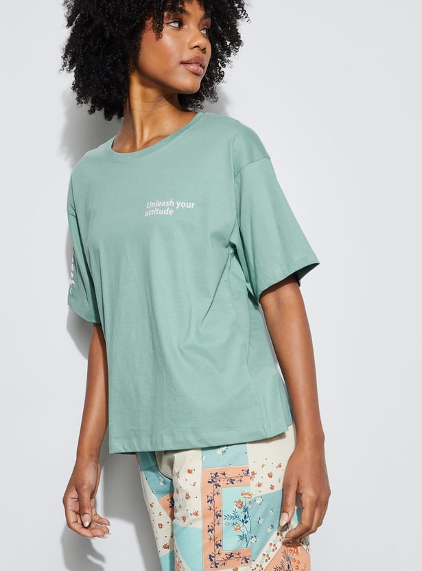 GINGER Typographic Print Lounge T-shirt