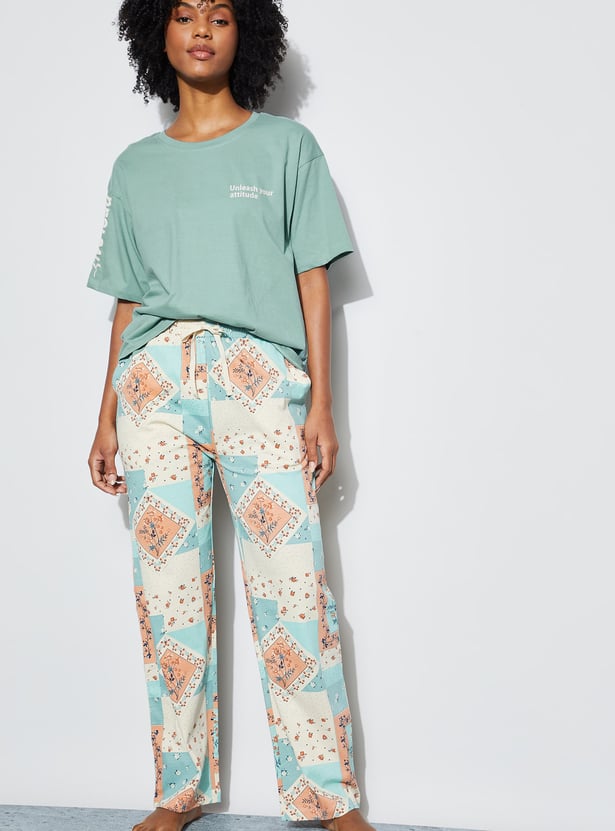 GINGER Typographic Print Lounge T-shirt
