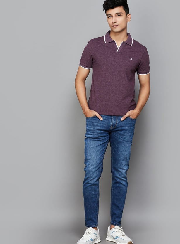 UNITED COLORS OF BENETTON Johnny Collar T-shirt with Contrast Tipping