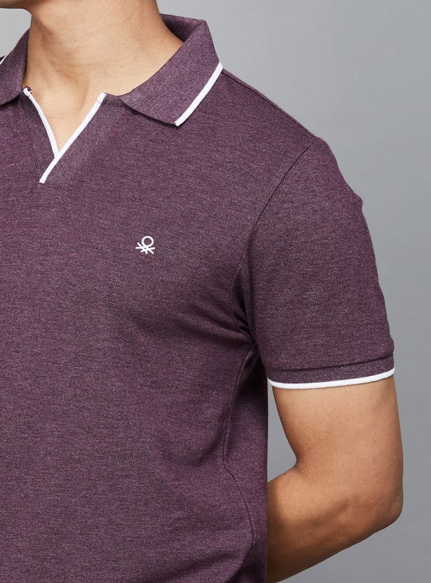 UNITED COLORS OF BENETTON Johnny Collar T-shirt with Contrast Tipping