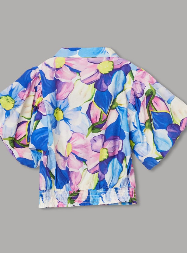 PEPPERMINT Girls Printed Top with Skort Set