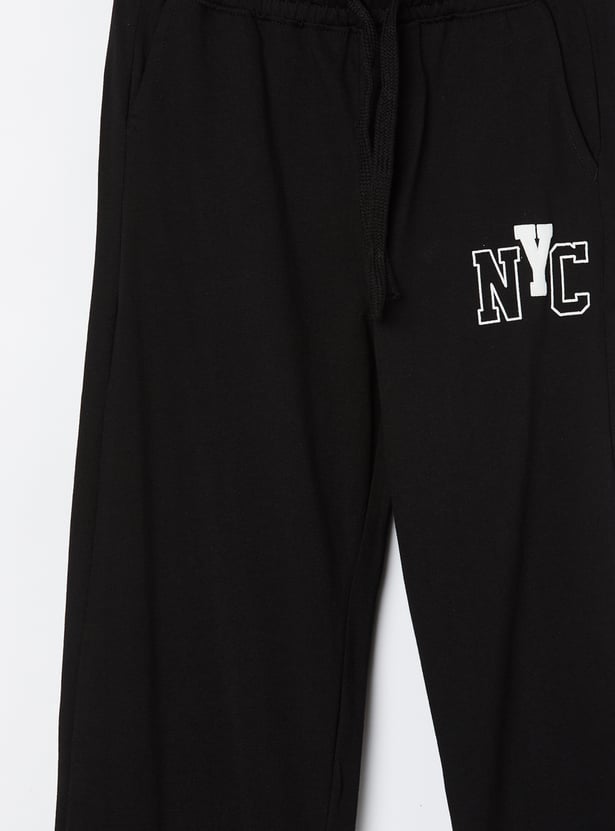 FAME FOREVER Boys Graphic Print Track Pants