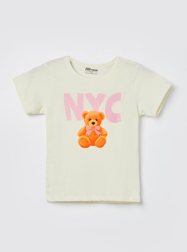 FAME FOREVER Girls Graphic Print T-shirt