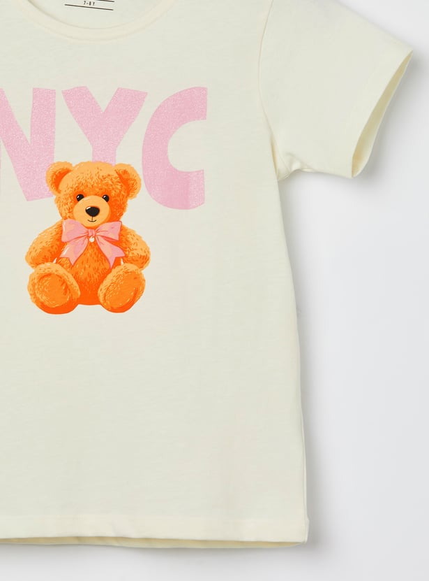 FAME FOREVER Girls Graphic Print T-shirt