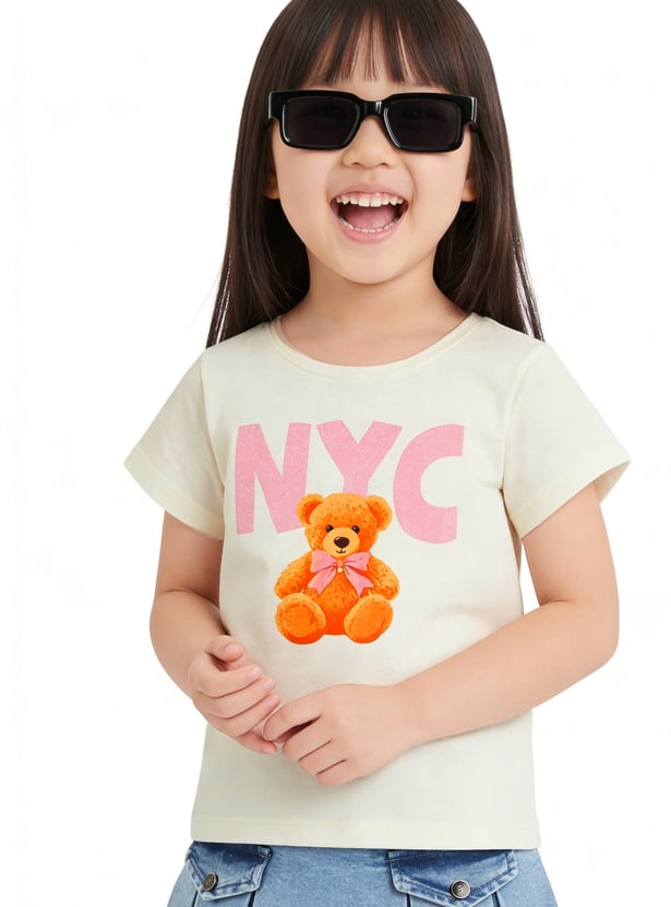 FAME FOREVER Girls Graphic Print T-shirt