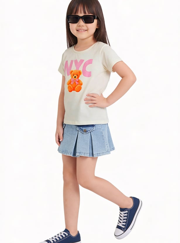 FAME FOREVER Girls Graphic Print T-shirt