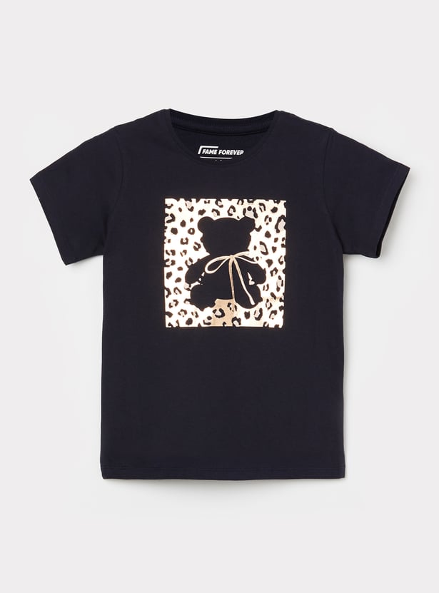 FAME FOREVER Girls Graphic Print T-shirt