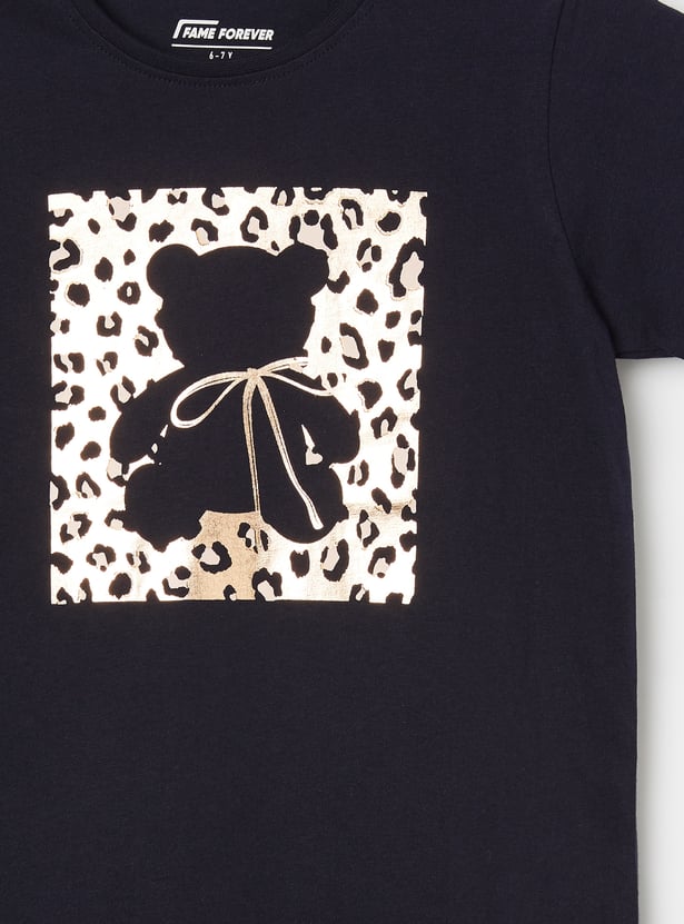 FAME FOREVER Girls Graphic Print T-shirt