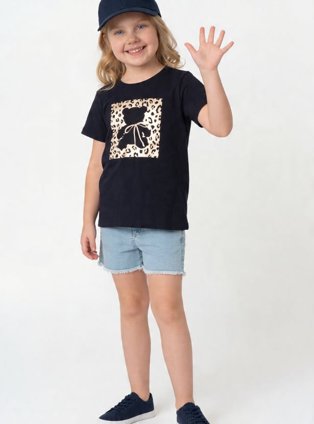 FAME FOREVER Girls Graphic Print T-shirt
