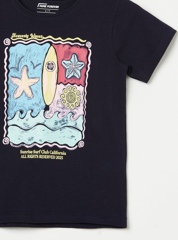 FAME FOREVER Girls Graphic Print T-shirt