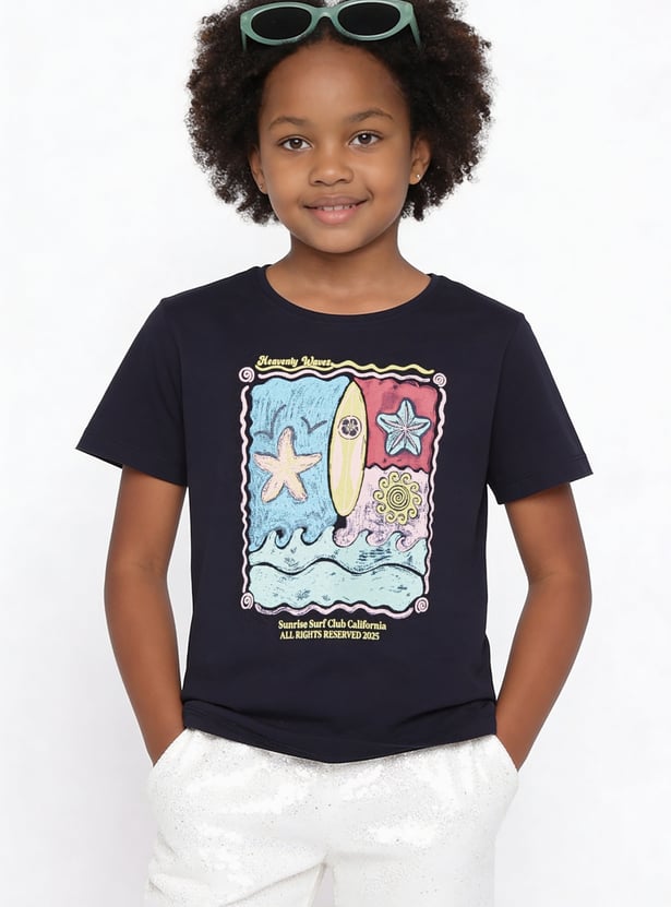 FAME FOREVER Girls Graphic Print T-shirt