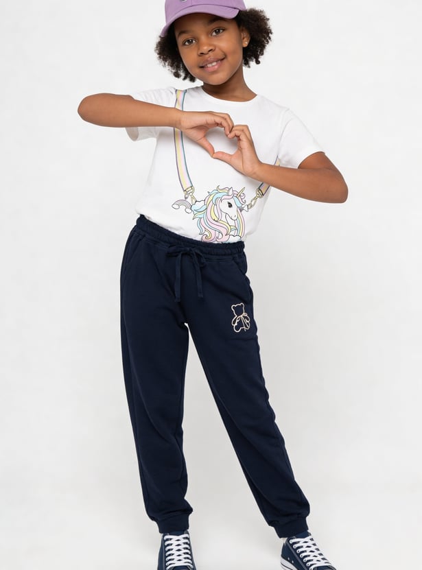 FAME FOREVER Girls Solid Track Pants