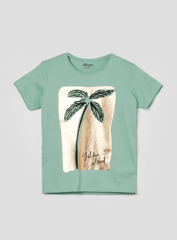 FAME FOREVER Girls Graphic Print T-shirt