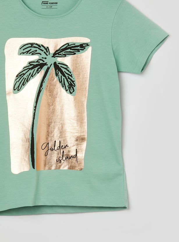 FAME FOREVER Girls Graphic Print T-shirt