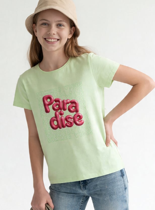 FAME FOREVER Girls Graphic Print T-shirt
