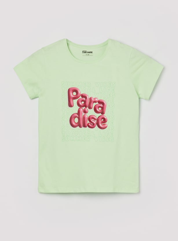 FAME FOREVER Girls Graphic Print T-shirt