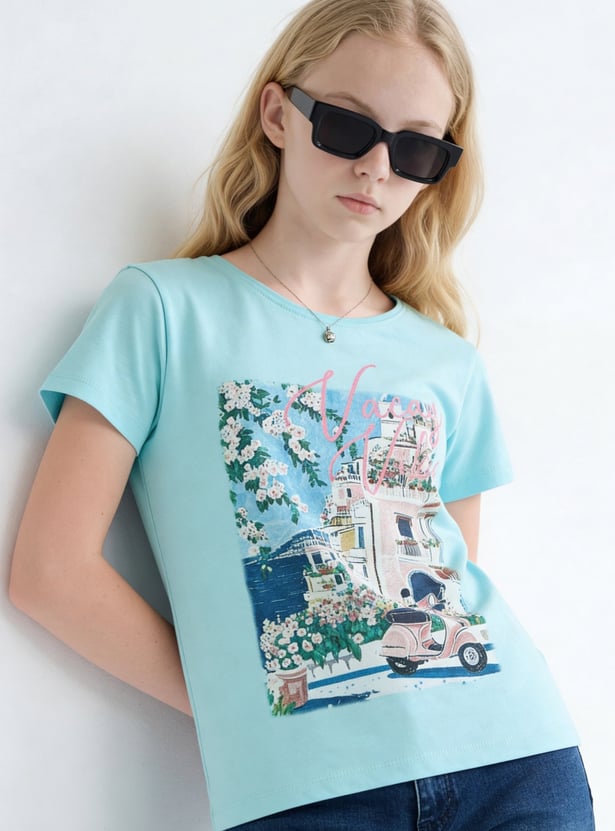 FAME FOREVER Girls Graphic Print T-shirt